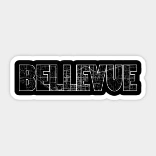 Bellevue Street Map Sticker